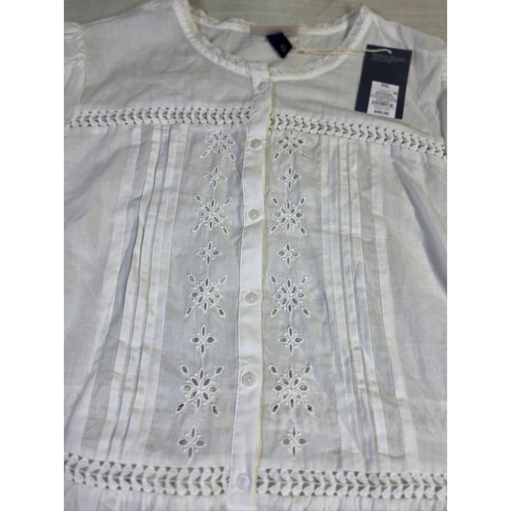 Universal Thread White Eyelet Lace Tiered Maxi Dress Z2YMEZ XXL New - Picture 8 of 13